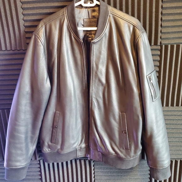 Real Leather Bomber Jacket - Picture 1 of 2